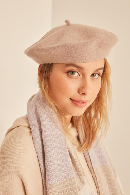 Wool Painter Beret - Beige