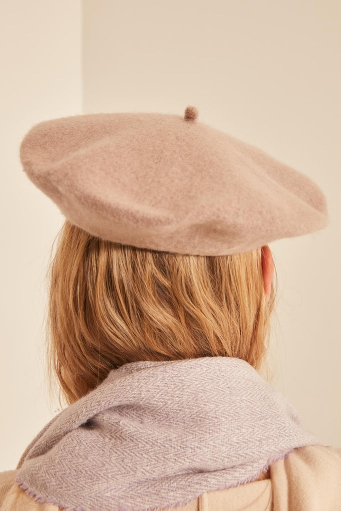 Wool Painter Beret - Beige
