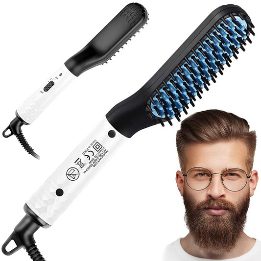Hair straightener beard brush for men