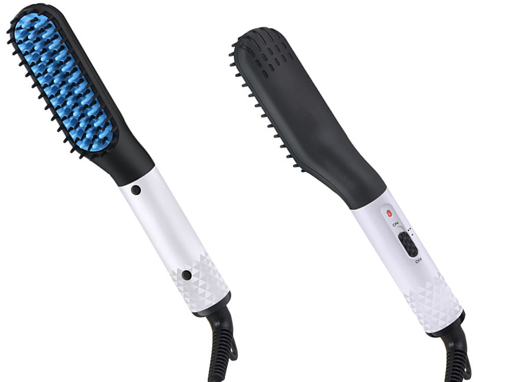 Hair straightener beard brush for men