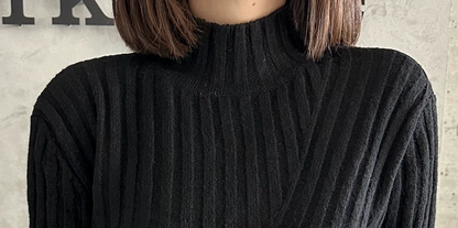 The Rib Knit Maxi Dress - Black